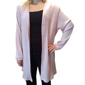 Caron shimmery button front cardigan sweater